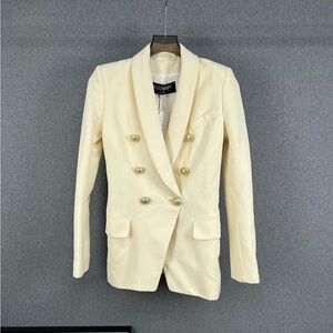 🚩steal authentic Balmain Ivory Jacket with Black Label